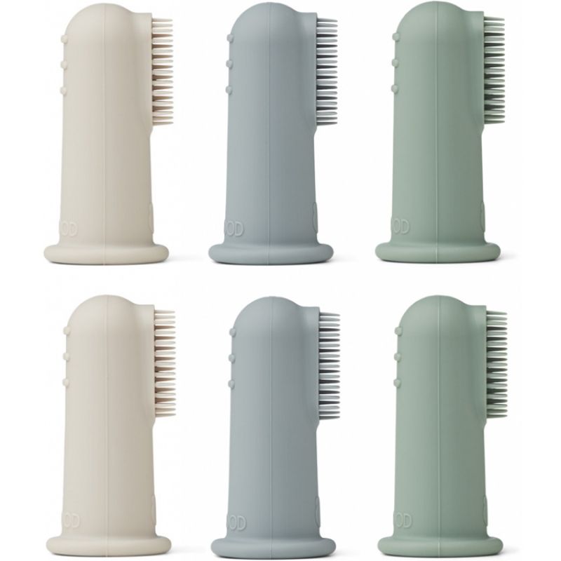 Lot de 6 brosses à dents à doigt Simon Peppermint multi mix Liewood