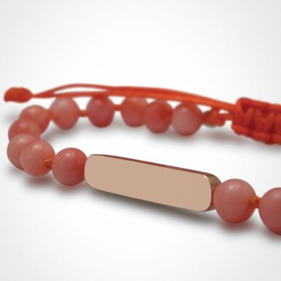 Bracelet Maracas perles (or rose 750° et corail)  par Mikado