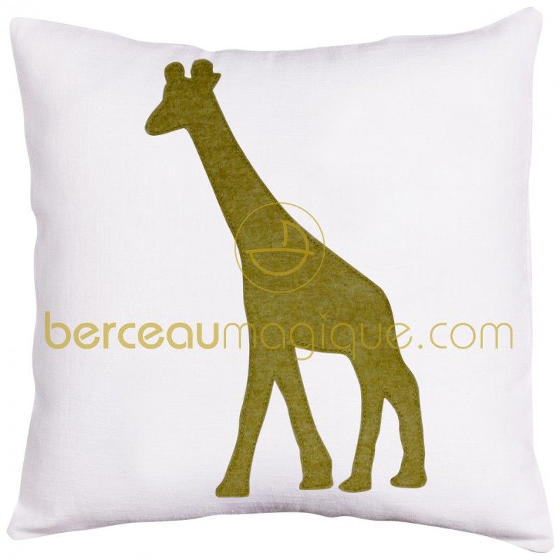 Coussin Girafe verte 