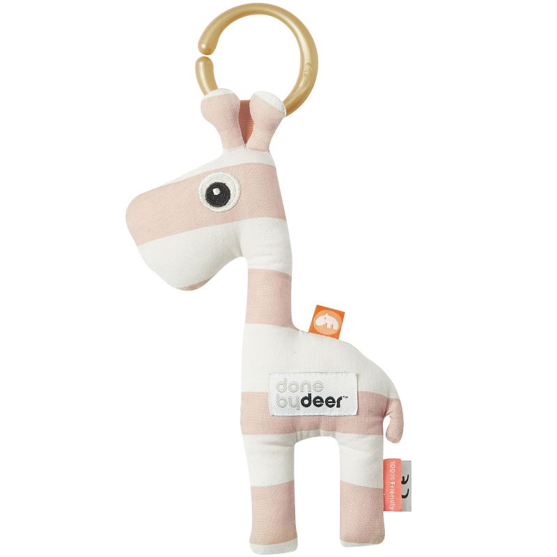 Jouet d'éveil à suspendre Raffi la girafe rose Done by Deer