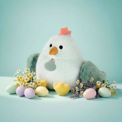 Peluche poussin Piou amande (15 cm)