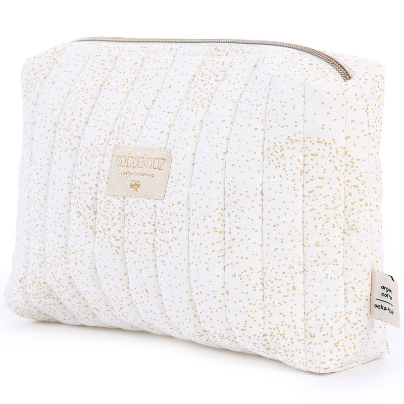 Trousse de toilette Travel blanche Gold bubble Nobodinoz