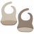 Variation Beige, marron du produit Lot de 2 bavoirs en silicone Natural Shades de la marque Jollein