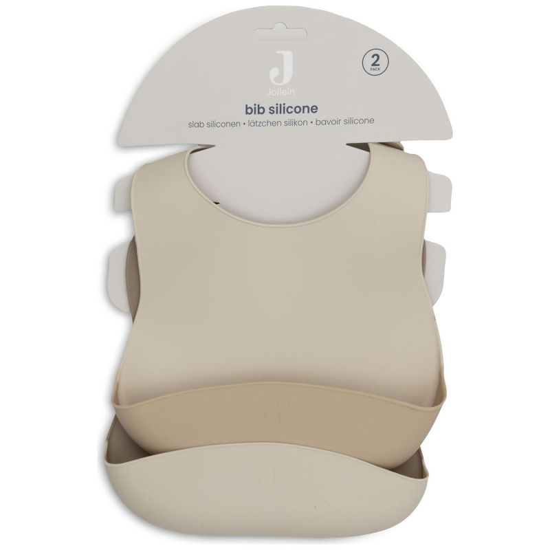 Lot de 2 bavoirs en silicone Natural Shades Jollein Packaging 5