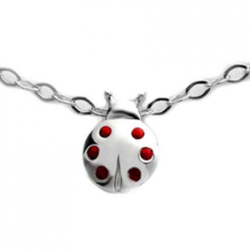 Collier enfant Coccinelle (argent 925° rhodié) Daniel Crégut
