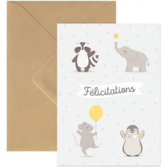 Carte animaux Félicitations