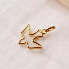 Pendentif Colombe (plaqué or)