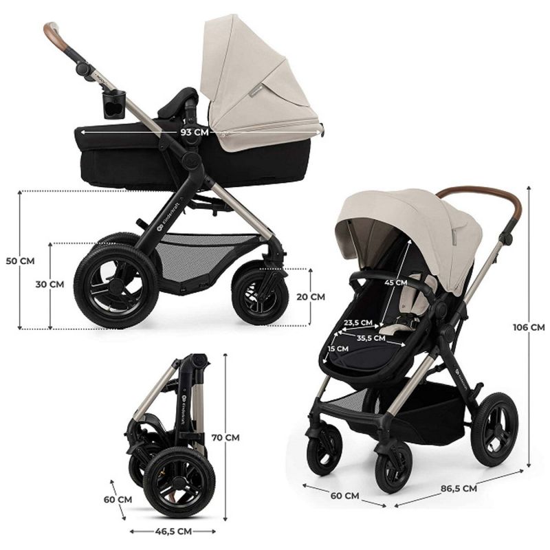 Poussette trio Moov 2 Sand Beige Kinderkraft Produit 9