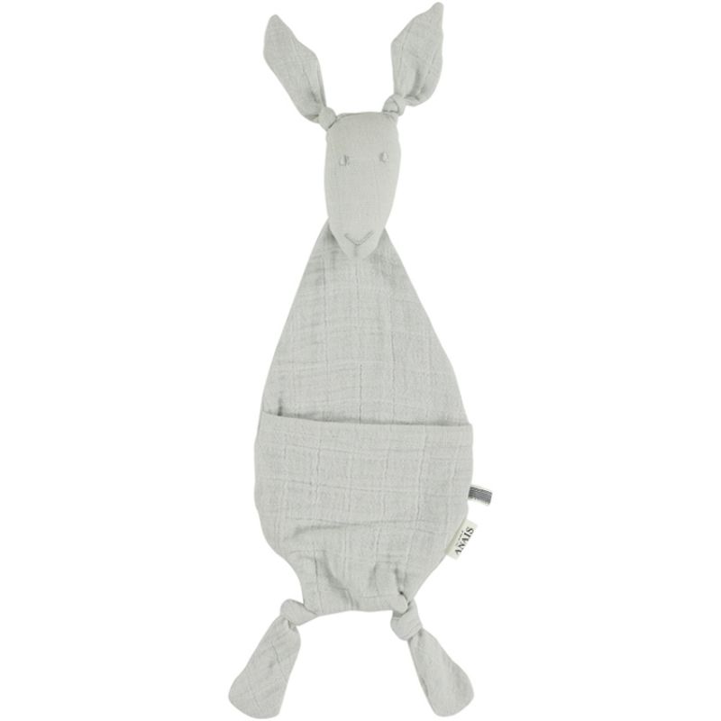 Doudou plat Kangourou Bliss gris Les Rêves d'Anaïs