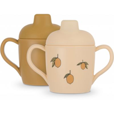 Lot de 2 tasses à bec Citron - Reconditionné Konges Slojd