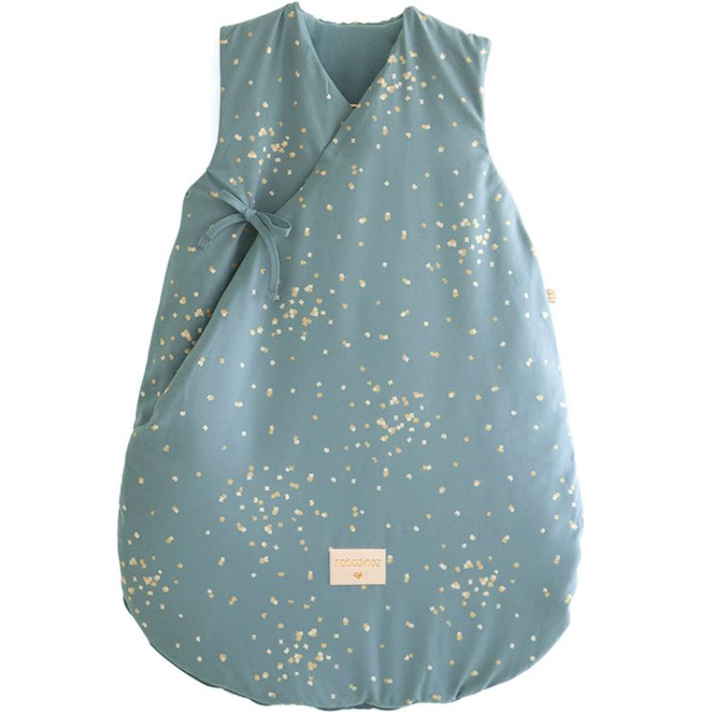 Gigoteuse chaude Cloud Gold Confetti verte TOG 3,5 (65 cm) Nobodinoz