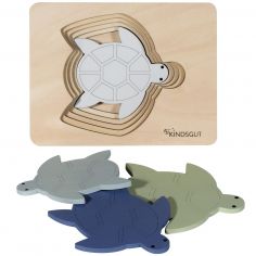 Puzzle en bois Tortue (6 pièces) - Kindsgut