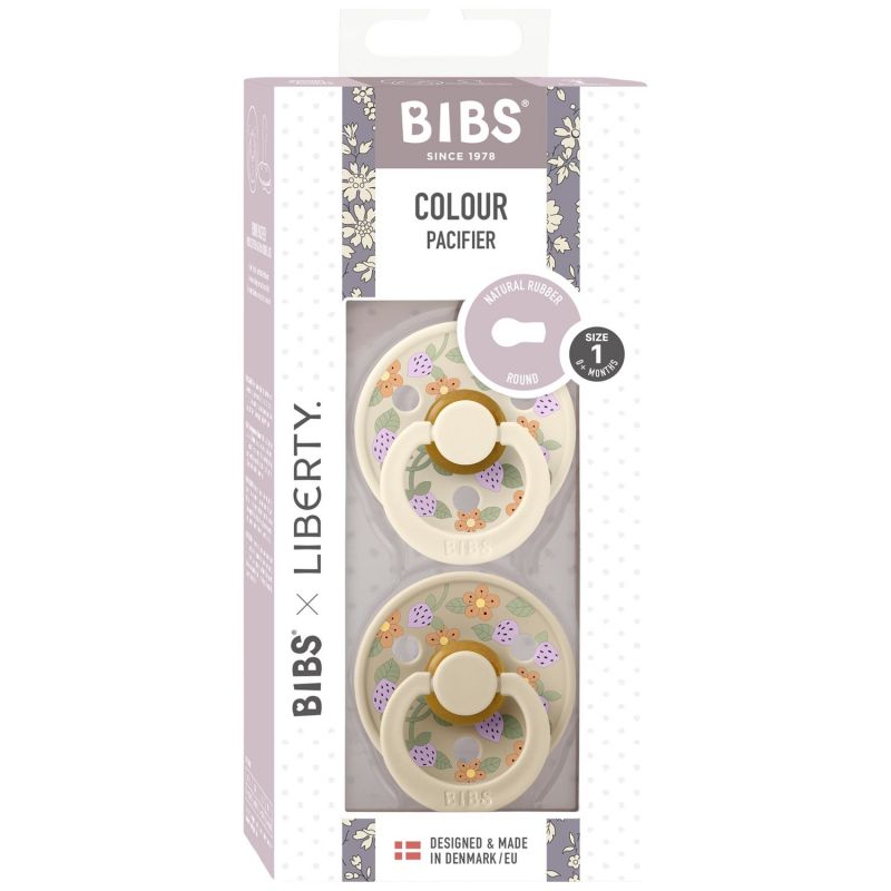 Lot de 2 sucettes en latex Colour Strawberries-Cream (6-18 mois) BIBS Packaging 7