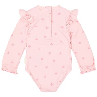 Maillot de bain manches longues 1 pièce à volants Dreamy Seashells (3-4 ans)