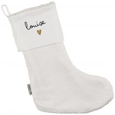 Chaussettes de Noël Gaze Ecru (personnalisable) - Atelier Wagram