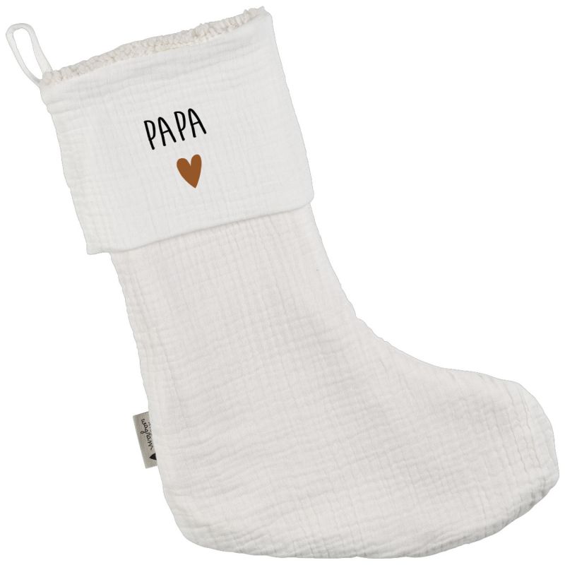 Chaussettes de Noël Gaze Ecru (personnalisable) Atelier Wagram Produit 5