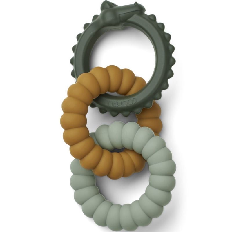 Jouet de dentition Gilbert Crocodile Hunter green Liewood