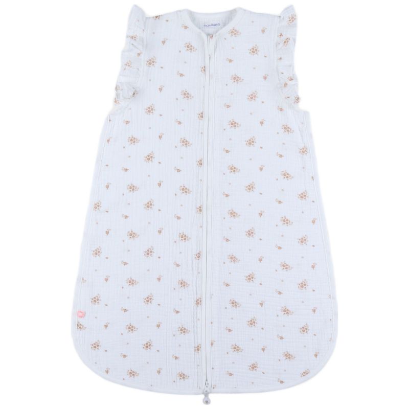 Gigoteuse légère en mousseline bio Fleurs d'Antan (70 cm) Noukie's Produit 1