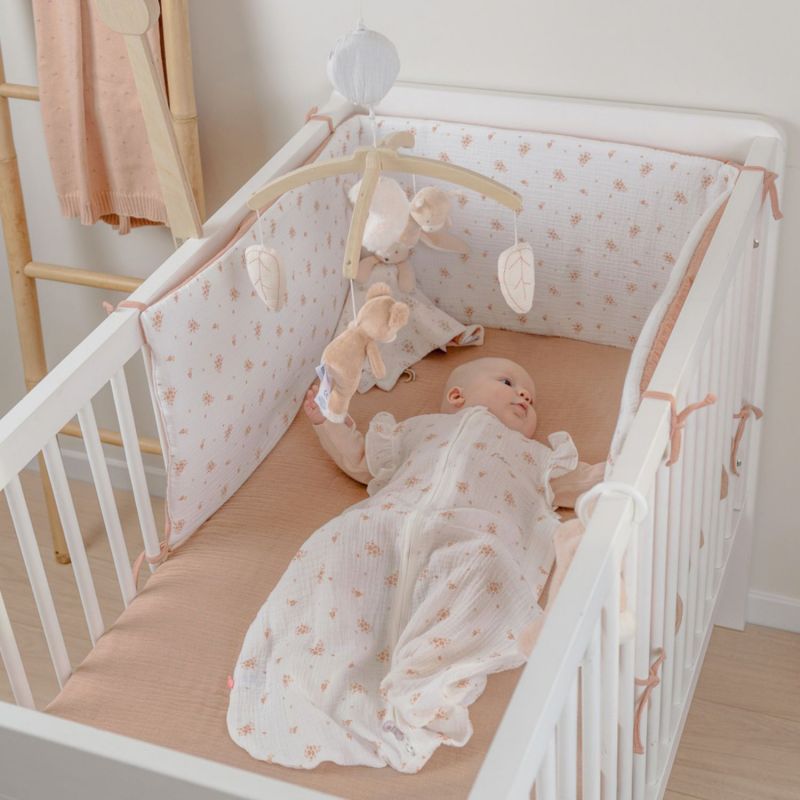 Gigoteuse légère en mousseline bio Fleurs d'Antan (70 cm) Noukie's Ambiance 2