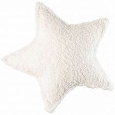 Coussin étoile Cream White molletonné - Wigiwama