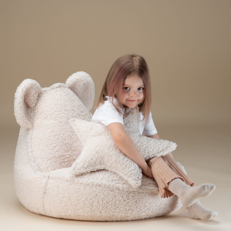 Coussin étoile Cream White molletonné Wigiwama Ambiance 7