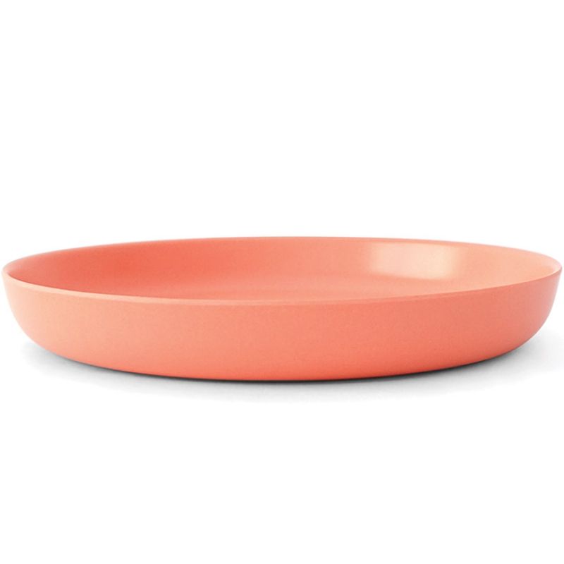 Assiette en bambou Bambino rose corail (18 cm) EKOBO