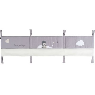 Tour De Lit Respirant Capuchon Ours Gris Pour Lits 60 X