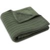 Couverture polaire en coton bio Pure Knit Leaf Green (75 x 100 cm) - Jollein