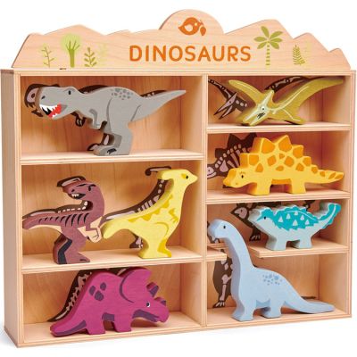 Set animaux en bois Dinosaures