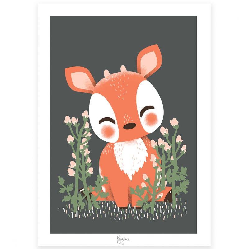 Affiche A4 Les Animignons le faon Kanzilue