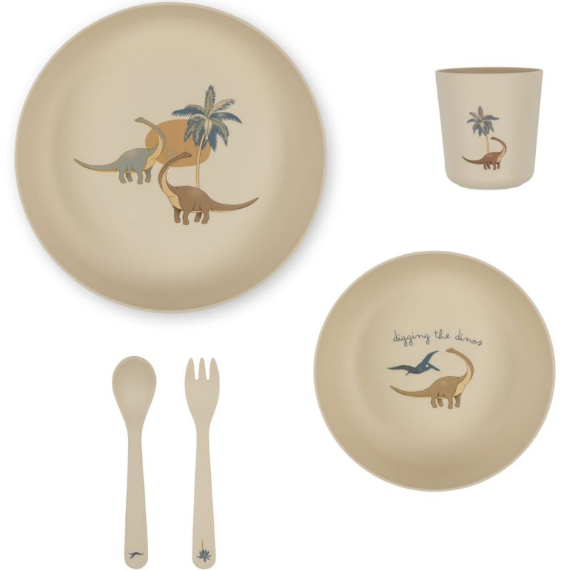 Coffret repas Dino (4 pièces) Konges Slojd