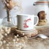 Tasse en porcelaine Lapin fleuri (personnalisable)  par Gaëlle Duval