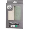 Lot de 2 housses de matelas à langer Ecru-Olive (70 x 50 cm) Trois Kilos Sept Produit 1