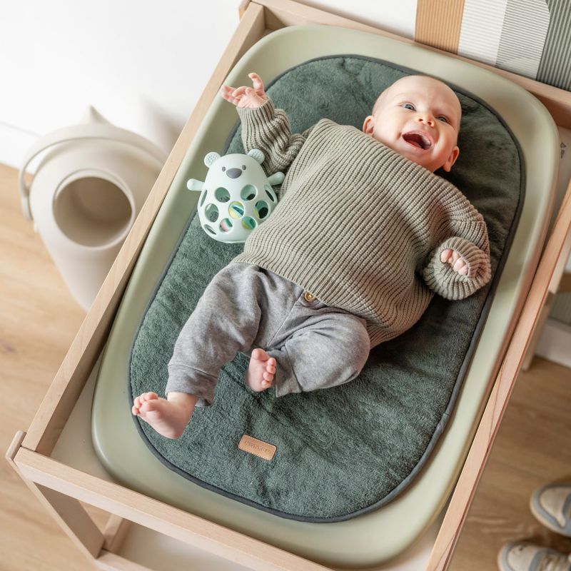 Coussin en éponge pour matelas à langer Vert Nattou Ambiance 2