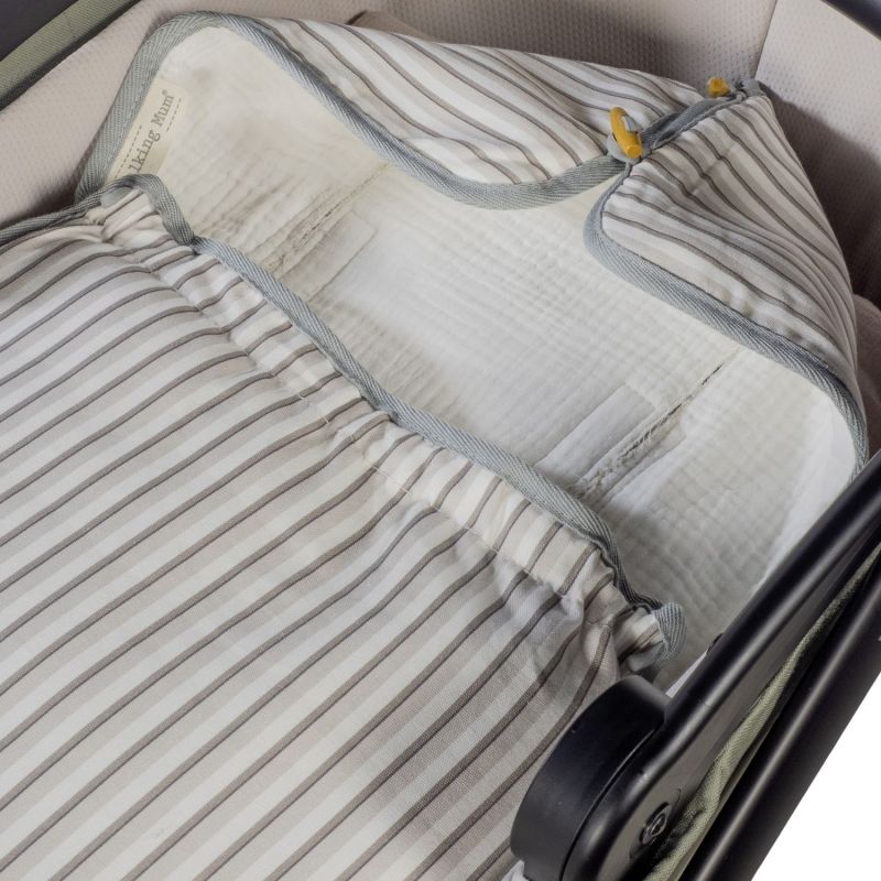 Nid d'ange chancelière Siege Auto Groupe 0 Été Botton Rayures Walking Mum Produit 7