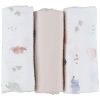 Lot de 3 langes en mousseline bio Dino (70x70 cm) Noukie's Produit 1