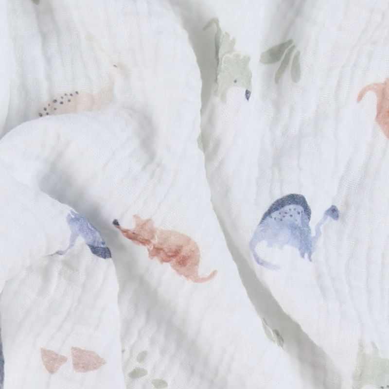 Lot de 3 langes en mousseline bio Dino (70x70 cm) Noukie's Ambiance 3