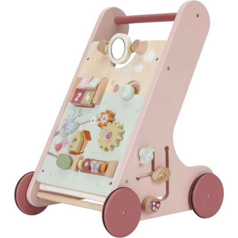Chariot de marche en bois Flowers & Butterflies Little Dutch