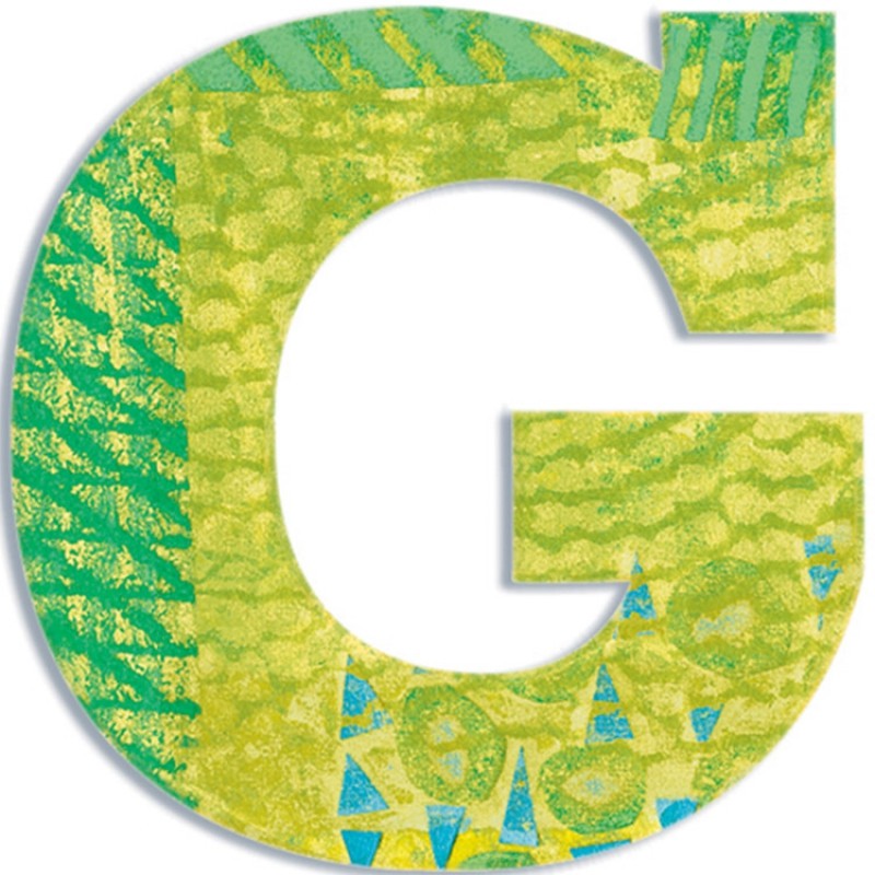 Lettre G en bois Paon Djeco