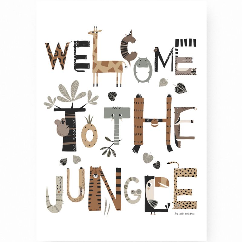 Affiche A3 Welcome to the Jungle Lutin Petit Pois