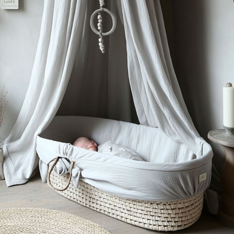 Habillage pour couffin Candy Dune Powder Babyshower Ambiance 2