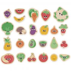 Magnets Fruits et légumes (24 pièces)