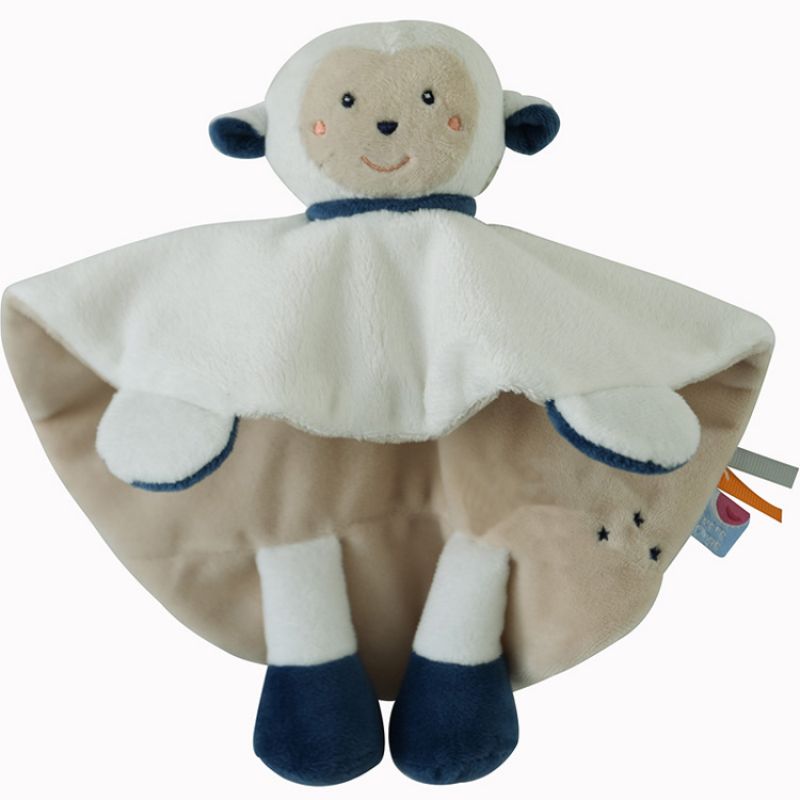 Doudou plat mouton écru (22 cm) Sucre d'orge