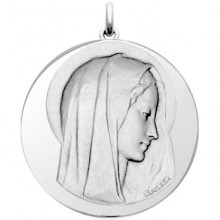 Médaille Virgo Dulcis (ronde) (or blanc 750°)  par Becker