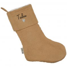 Chaussettes de Noël Gaze Camel (personnalisable) - Atelier Wagram