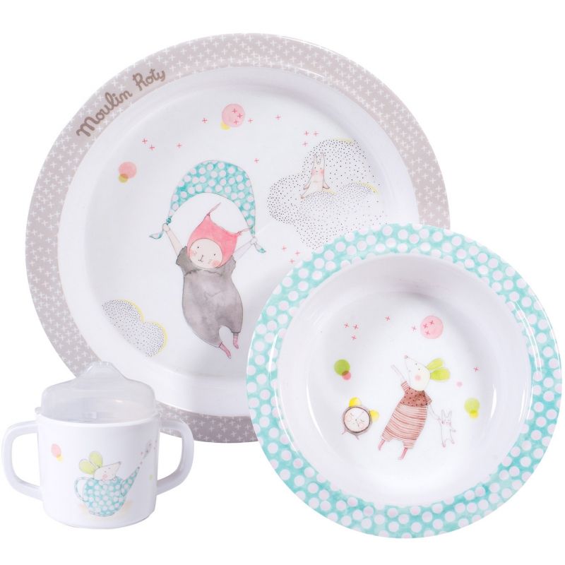Coffret repas Les Petits dodos (3 pièces) Moulin Roty