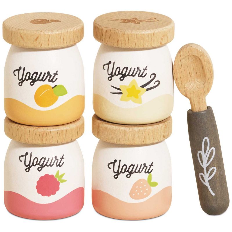 Pack de 4 yaourts et cuillère en bois FSC Le Toy Van Produit 1