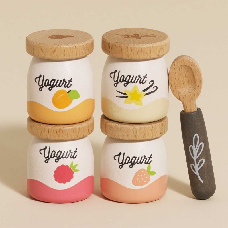 Pack de 4 yaourts et cuillère en bois FSC Le Toy Van Ambiance 5