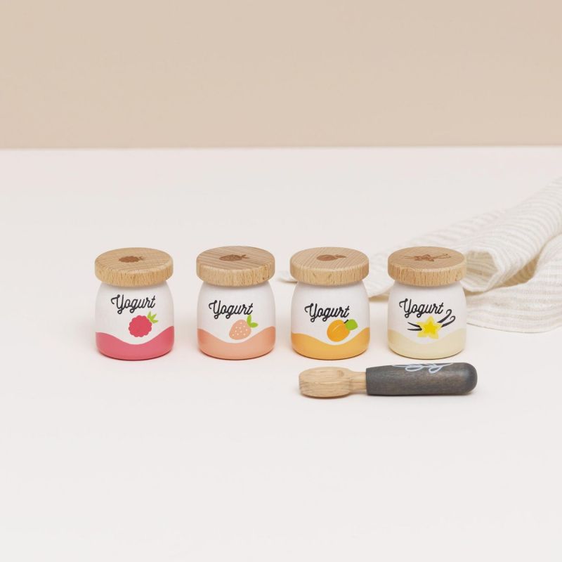 Pack de 4 yaourts et cuillère en bois FSC Le Toy Van Ambiance 6