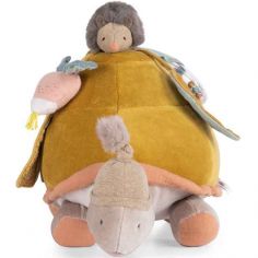 Grande peluche d'activités tortue Trois petits lapins